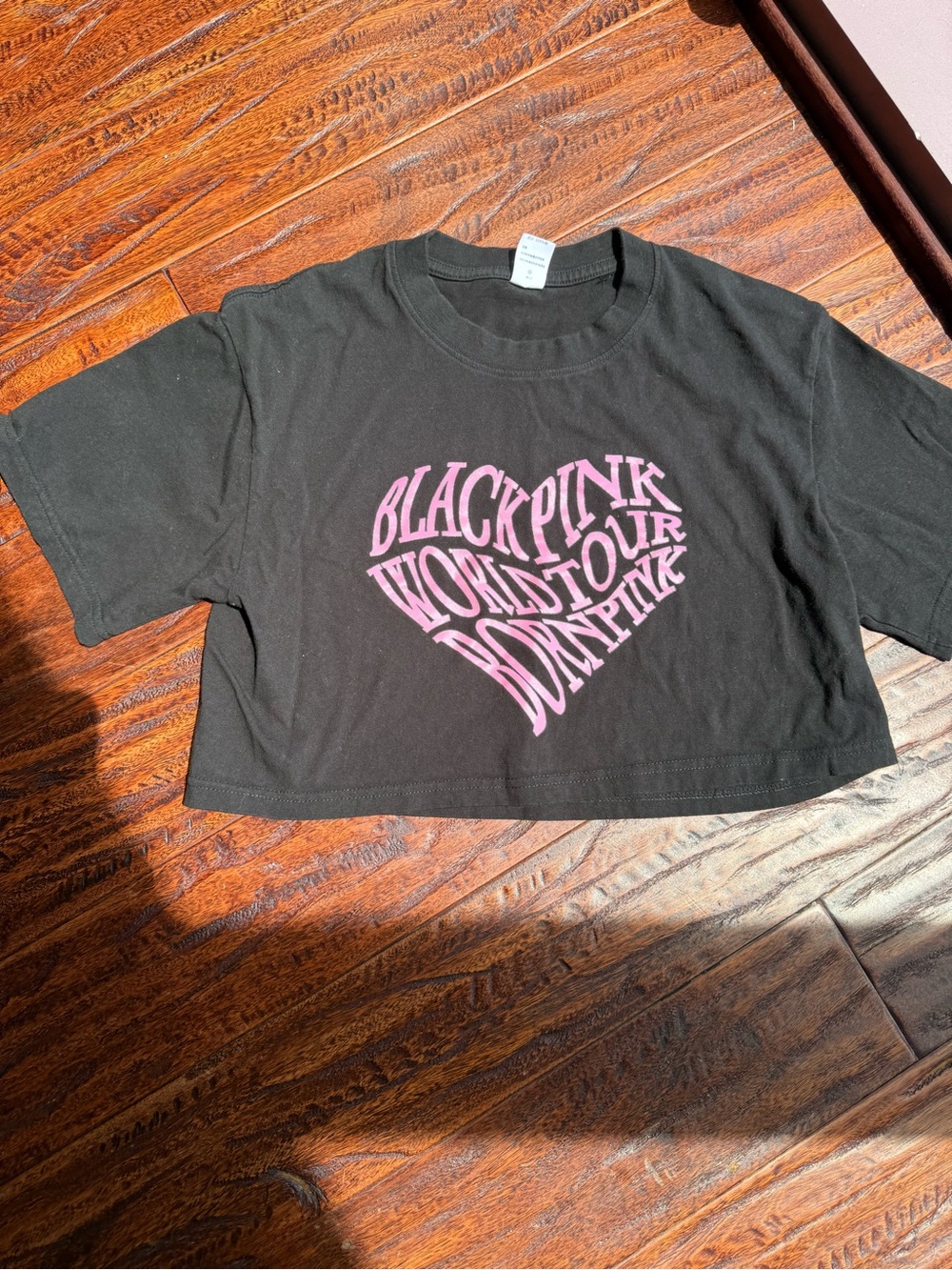 BLACKPINK Born Pink World Tour Black Cropped Graphic T-Shirt